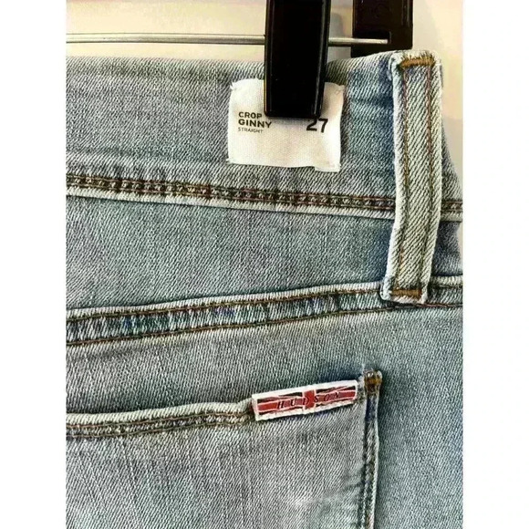 NWT HUDSON Jeans Ankle Ginny Straight Size 27 Light wash raw hem RUNWAY MSRP$198 - Picture 5 of 9